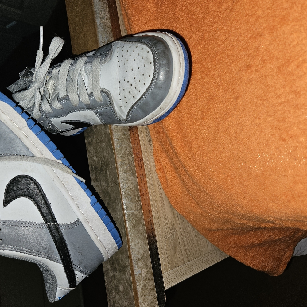 Kids Gray and Blue Sneakers